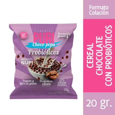 PURI CEREALES CHOCO POPS CON PROBIÓTICOS 20 GRS